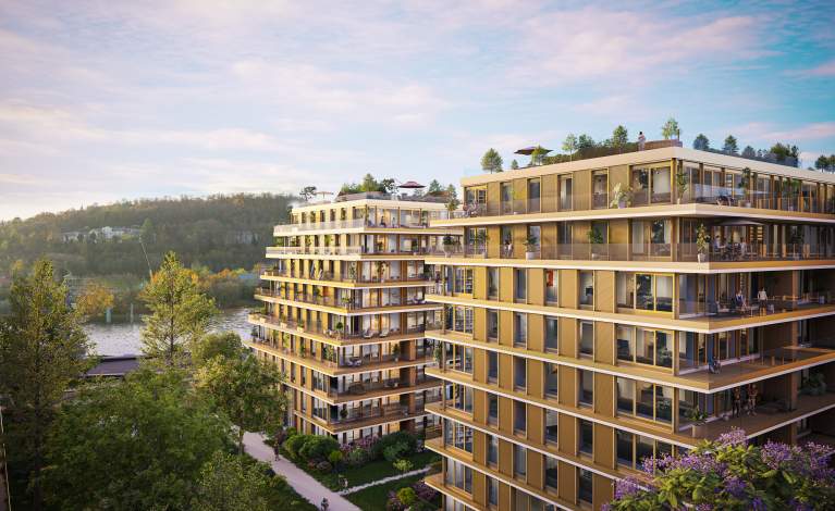 Terrasses-en-Seine - Perspective - ensemble - vue Seine