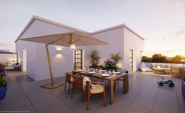 Perspective - Chessy - Vue terrasse - A41